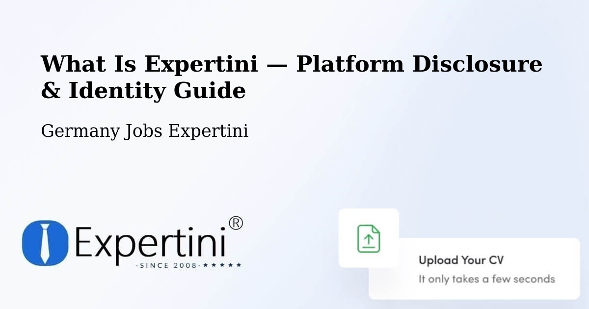 What Is Expertini — Platform Disclosure & Identity Guide – Frechen